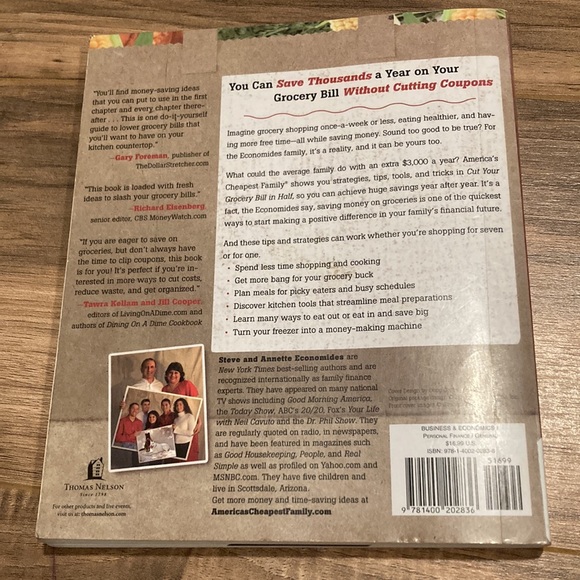 Cut your grocery bill in half with Americas cheapest family ~ used paperback - Picture 3 of 4